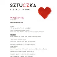 Kolacja Walentynkowa w Sztuczka Bistro i Wino