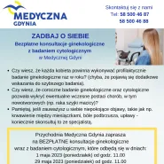 Bezpłatne konsultacje ginekologiczne z badaniem cytologicznym w Medycznej Gdyni