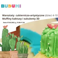 Warsztaty cukierniczo-artystyczne (4-10 lat) - Muffiny kaktusy i sukulenty 3D