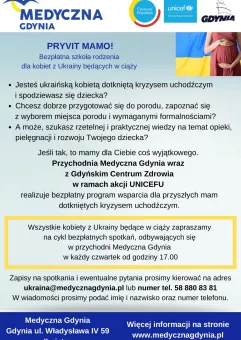 Bezpłatna szkoła rodzenia dla kobiet w ciąży z Ukrainy