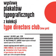 Wystawa plakatów typograficznych z kolekcji Type Directors Club (New York)