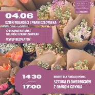 Sztuka bukietów i flowerboxów z OmNom Gdynia z okazji benefitu