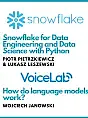 PyData Trójmiasto - Snowflake, VoiceLab