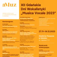 XII Gdańskie Dni Wokalistyki "Musica Vocale 2023"