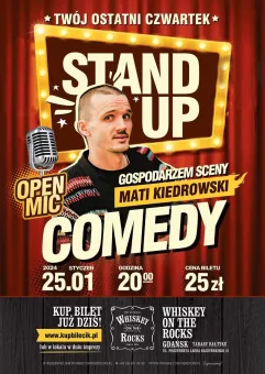 Stand-up Gdańsk | Open mic w Whiskey on the Rocks