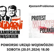 Protest wolnych Polaków - Solidarni z Kamińskim i Wąsikiem