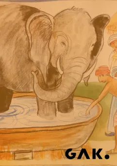 Miska do kąpieli słonia  baśń birmańska / Warsztaty z baśnią / Agata Półtorak
