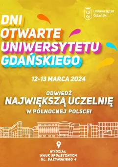 Zapraszamy na Dni Otwarte Uniwersytetu Gdańskiego
