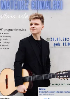 Poniedziałki z aMuz u Oblatów: Mateusz Kowalski - gitara solo