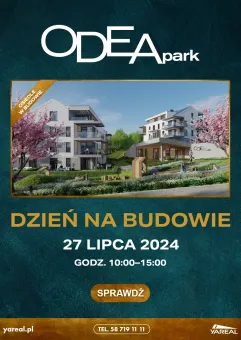 Dzień na budowie osiedla apartamentowego Odea Park