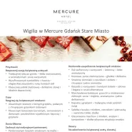 Kolacja Wigilijna w Mercure Gdańsk Stare Miasto