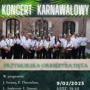 Koncert karnawałowy w wykonaniu Przymorskiej Orkiestry Dętej.