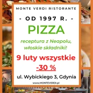 Międzynarodowy Dzień Pizzy w Monte Verdi!  wszystkie PIZZE -30%!