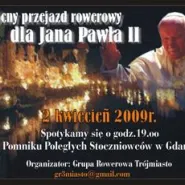 Nocny przejazd rowerowy w 4 rocznicę śmierci Jana Pawła II 