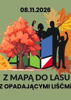 Z Opadającymi Liśćmi Z Mapą do Lasu