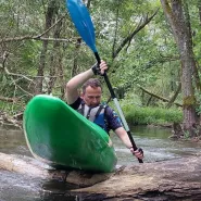 Trening kajakowy na zwałkach górnej Łeby