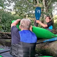 Trening kajakowy na zwałkach Wierzycy