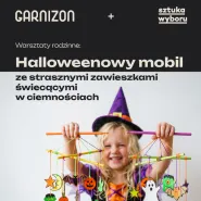 Halloweenowy mobil ze strasznymi zawieszkami świecącymi w ciemnościach