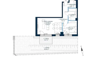 Parterowe 2 pokoje z ogromnym ogródkiem 65 m² | 54,66 m²