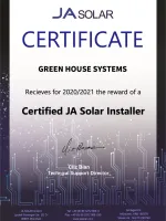 JA Solar
Certyfikat Autoryzowanego Instalatora