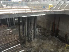 Plac budowy tunelu pod Martwą Wisłą.