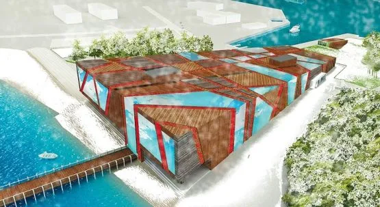 Tak miałoby wyglądać Exploratorium &#8212; naukowe centrum doświadczalne zaprojektowane na Westerplatte przez Dominikę Falkowską.