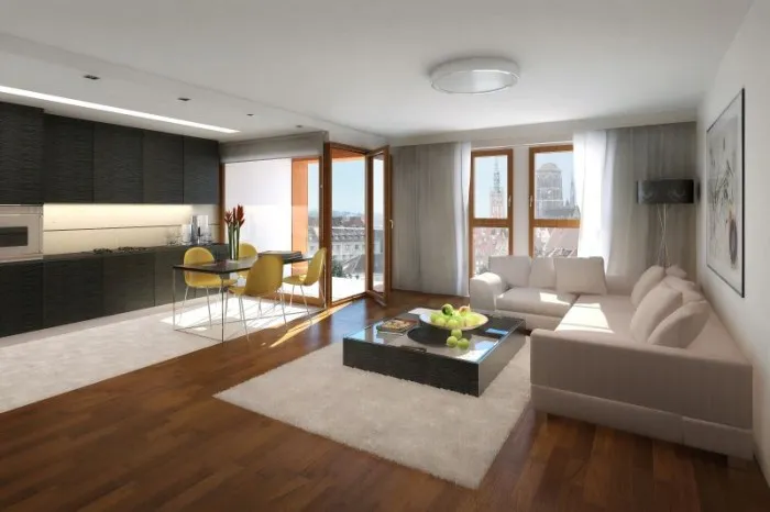 Aura Gdańsk: wizualizacja apartamentu.