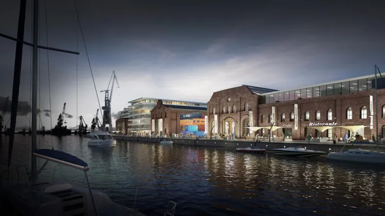 Nowy tzw. waterfront będzie się składał z odrestaurowanych starych budynków oraz planowanych nowych, które uzupełnią zabudowę linii brzegowej.