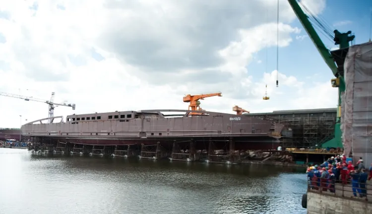 Zwodowany statek należy do serii największych z dotychczas budowanych promów gazowych w Remontowa Shipbuilding.