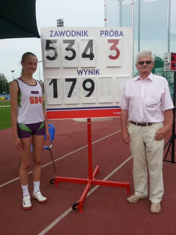 Paulina Borys z trenerem Piotrem Kaczmarkiem