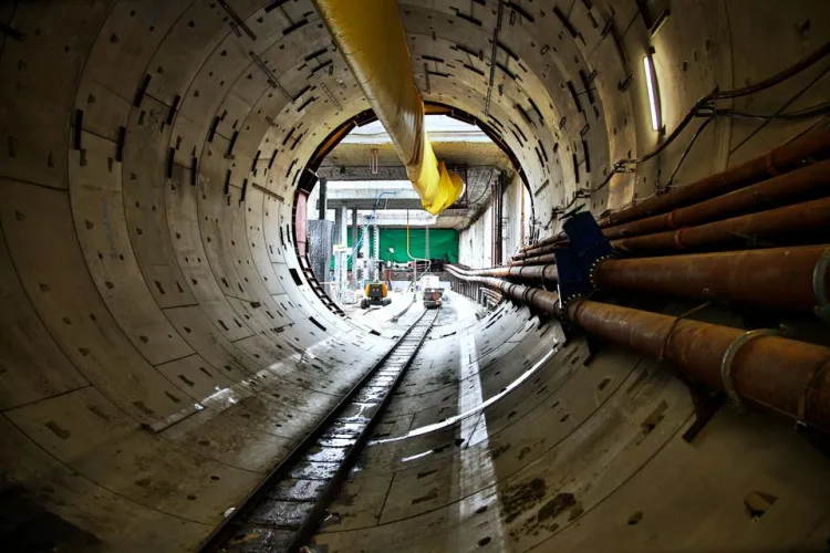 Gotowa ok. 100-metrowa południowa nitka Tunelu pod Martwą Wisłą.