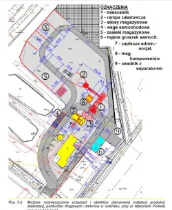 Planowane rozmieszczenie urządzeń przy ul. Marynarki Polskiej. 