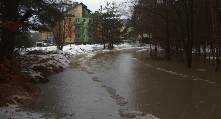 Do podtopień najczęściej dochodzi zimą. Najpierw zalewana jest droga gminna Leśna Polana. Woda jednak nie tylko utrudnia dojazd, ale wdziera się także do domów.