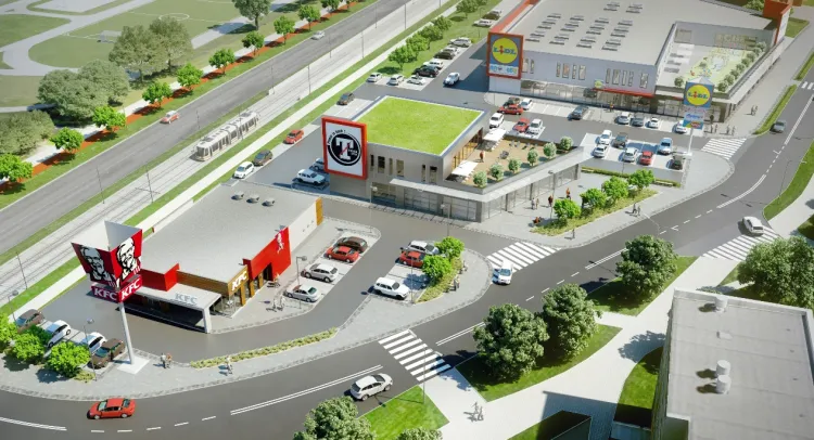 Planowane centrum handlowe między ul. Cieszyńskiego a ul. Witosa na Chełmie.
