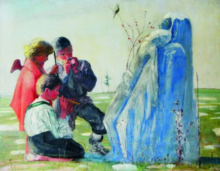 Symboliczne malarstwo Wlastimila Hofmana można oglądać w Zielonej Bramie.