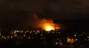 Ogień był widoczny z okien - znacznie oddalonych od ul. Polanki - budynków.