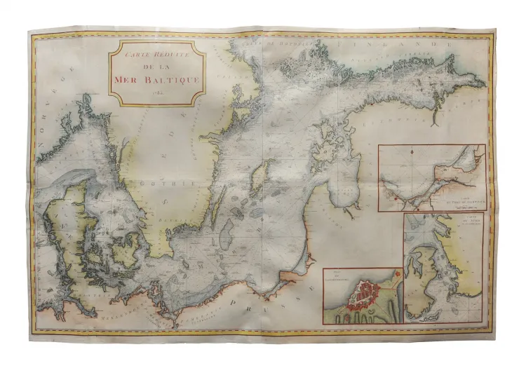 Mapa Bałtyku sprzed blisko 230 lat, trafi na ekspozycję do Domu Uphagena w Gdańsku.