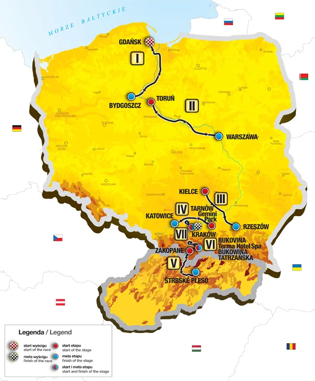 Pełna trasa 71. Tour de Pologne.