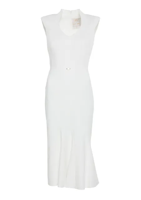 SIMPLE,  elegancka sukienka w klimacie lat 40. o długości do połowy łydki, 899,90 zł.