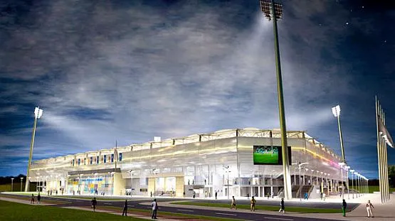 Tak ma wyglądać nowy stadion dla piłkarzy Arki i Bałtyku.