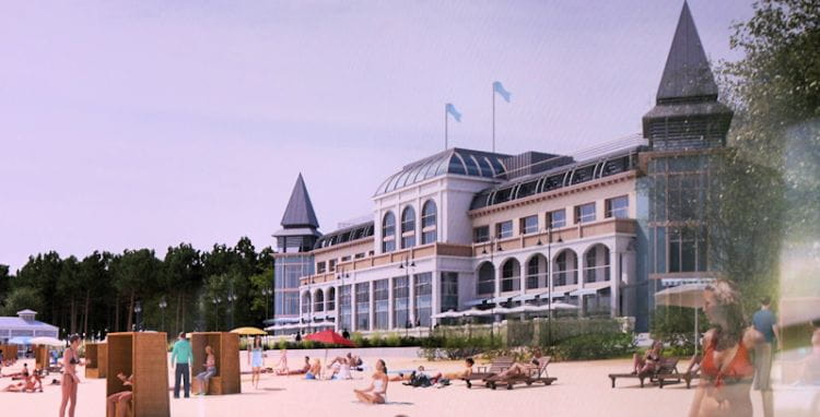 Odbudowana Hala Plażowa od strony plaży ma być wypełniona lokalami handlowo-usługowymi.