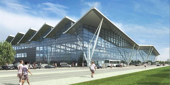 Budowa nowego terminalu w Rębiechowie będzie kosztować 153 mln zł.