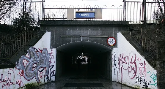 Tak najczęściej wygląda tunel i jego okolice na dworcu w Sopocie...