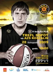 Gintaras Kadziulis jako kolejny koszykarz Trefla znalazł się na plakacie meczowym sopockiej drużyny.