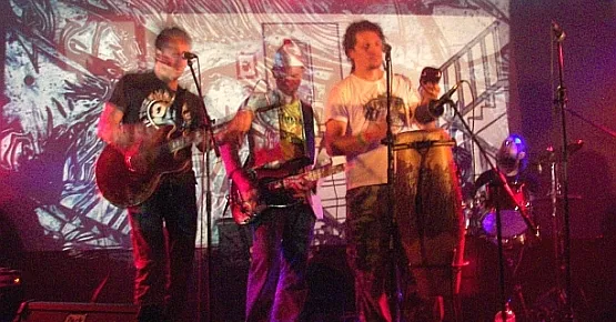 Zespół Brodacze Wyciągnięci z Dżungli podczas piątkowego koncertu podczas Fląder Pop Festiwal.