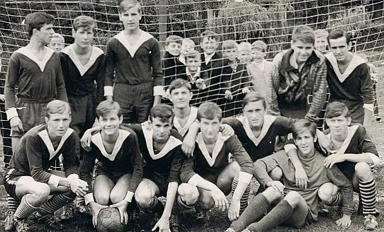 Młodzi piłkarze "Portowca" w latach 50.
