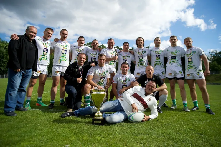 Zwycięska drużyna Lechii Gdańsk Rugby