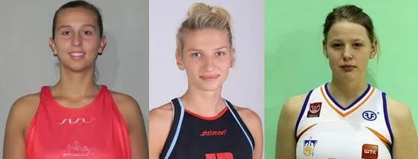 Gdyński klub konsekwentnie kompletuje kadrę w oparciu o młode koszykarki. Na zdjęciu od lewej: Karolina Wilk, Agata Ostrowska i Magdalena Koperwas.