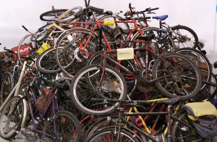 Zagubione rowery w Biurze Rzeczy Znalezionych.