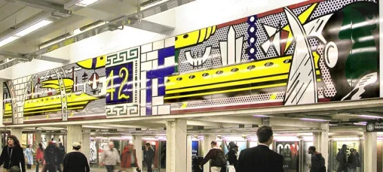 Część swoich murali Roy Lichtenstein stworzył na przystanku metra w Nowym Jorku. Jakie wydźwięk będą miały ich zmienione wersje w Gdańsku?
